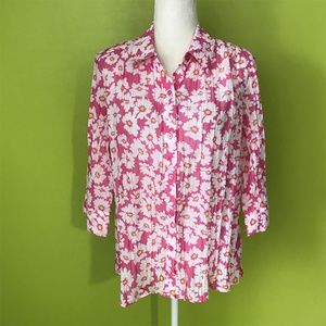 d & co. denim + company Long Sleeve Floral Top M